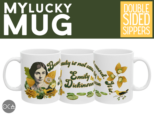 Emily Dickinson Mug (Doublesided) Herbteller Lucky Mugs