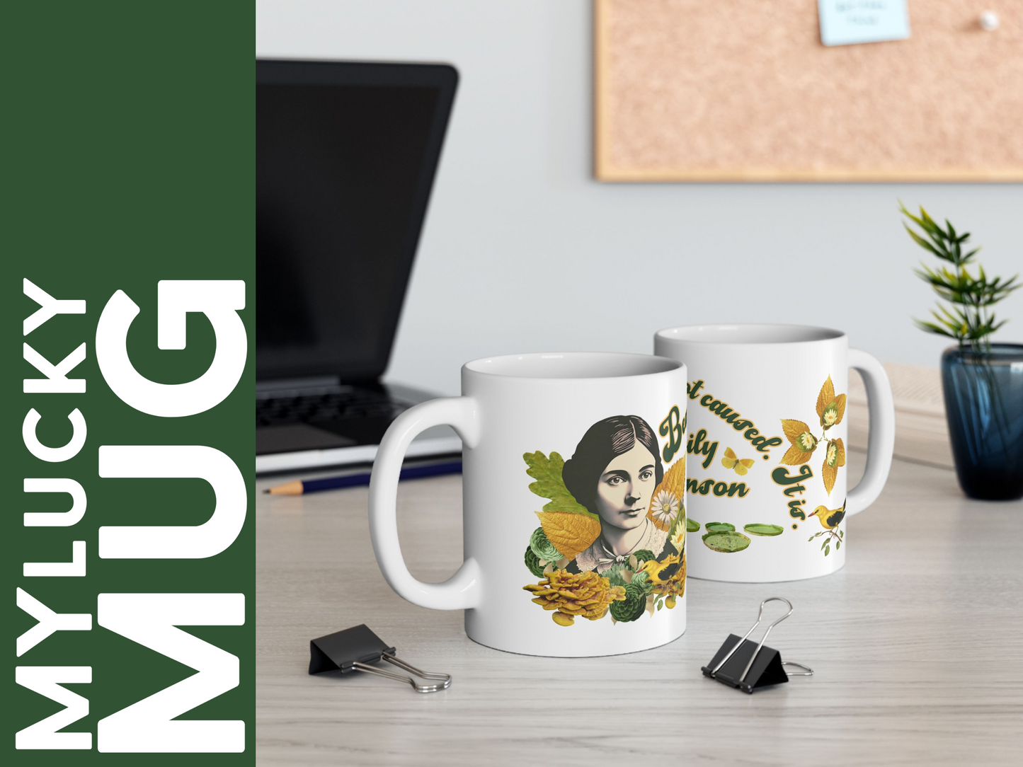 Emily Dickinson Mug (Doublesided) Herbteller Lucky Mugs