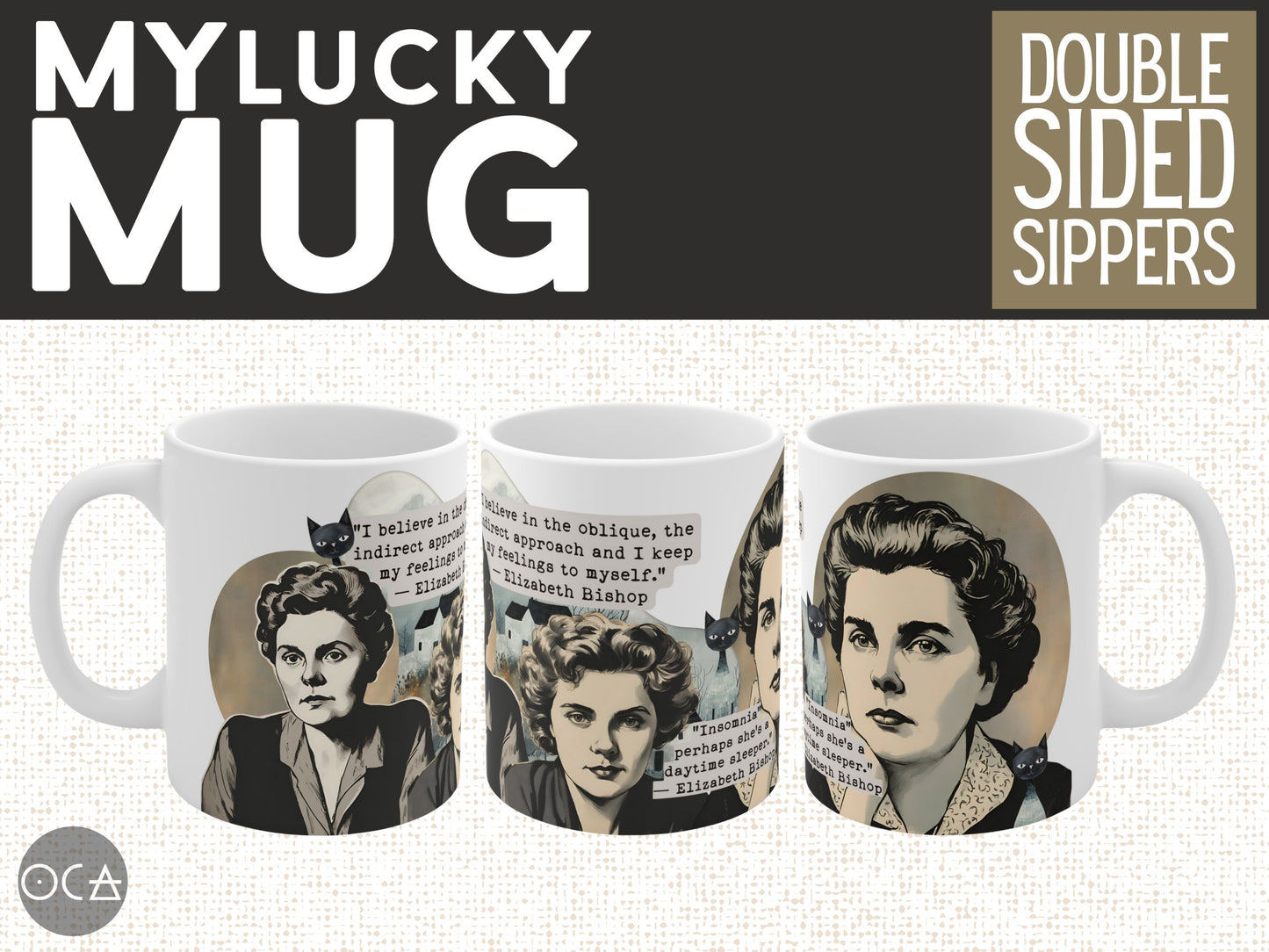 Elizabeth Bishop Poetess Collage Mug (Doublesided/Quote Mug) Writers, Readers & Poets Gift