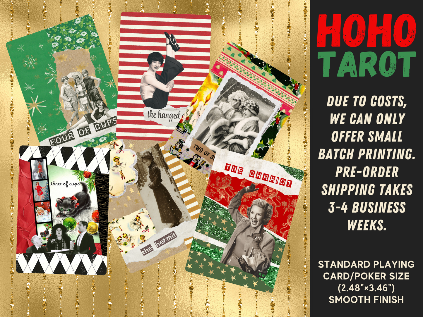 HOHO Tarot Cards Gift Set (Pre-order) Original Retro/Vintage Design/Collage/Nostalgic Christmas