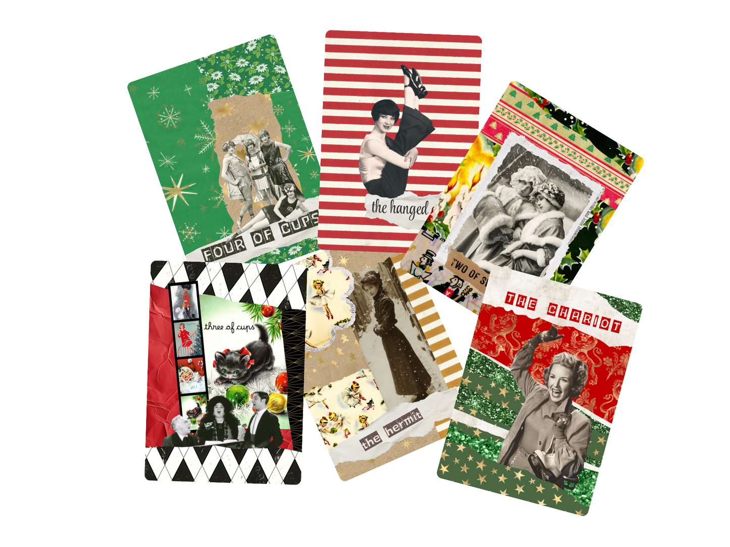 HOHO Tarot Cards Gift Set (Pre-order) Original Retro/Vintage Design/Collage/Nostalgic Christmas