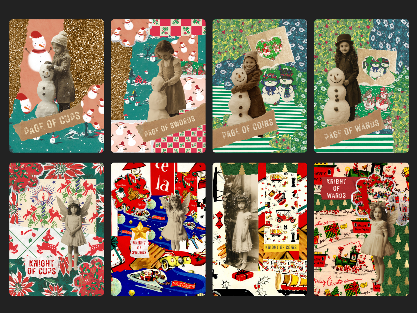 HOHO Tarot Cards Gift Set (Pre-order) Original Retro/Vintage Design/Collage/Nostalgic Christmas