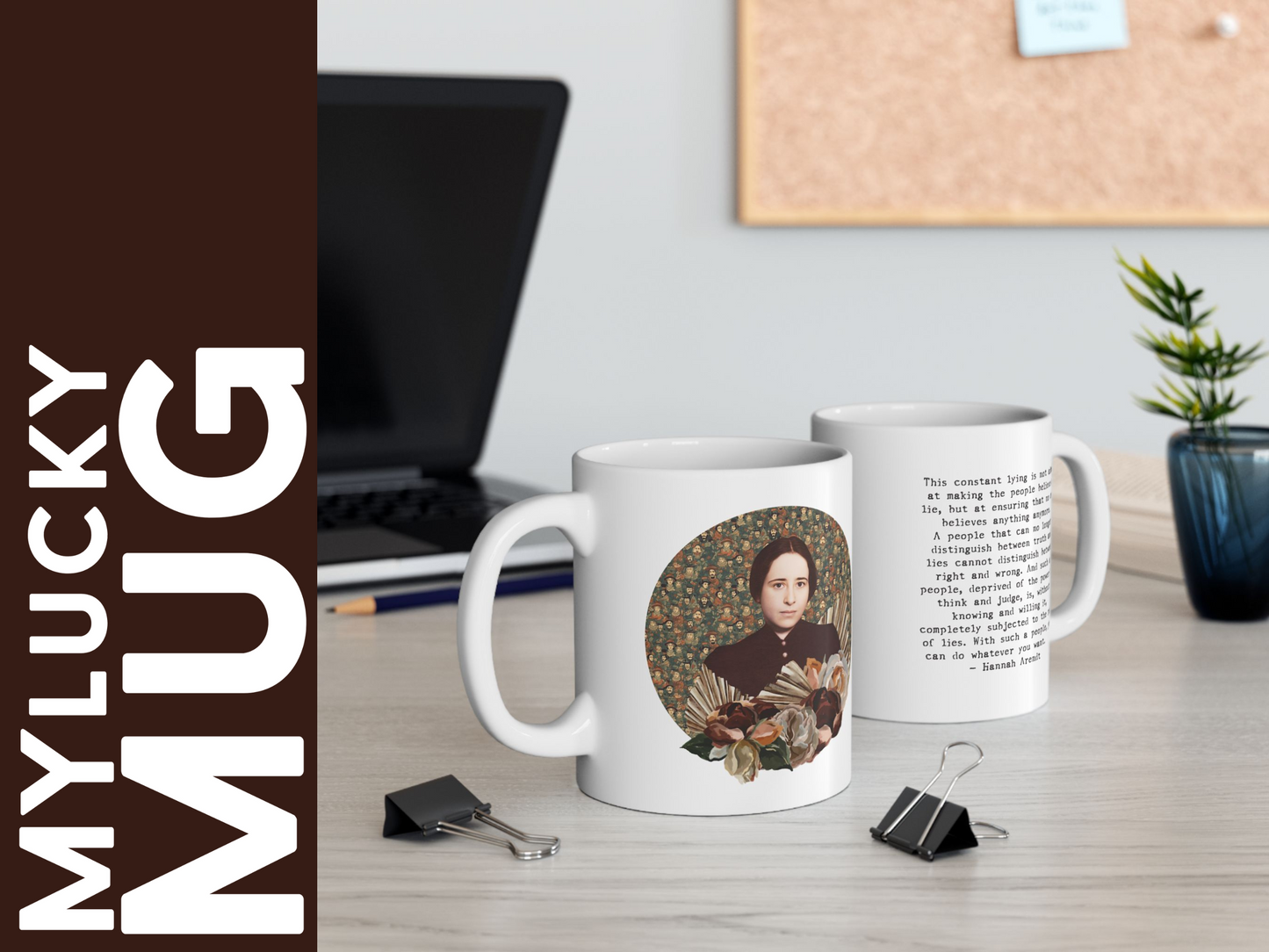 Hannah Arendt Mug (Doublesided/Quote Mug)