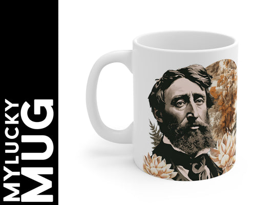 Henry David Thoreau Mug (Doublesided) Herbteller Lucky Mugs