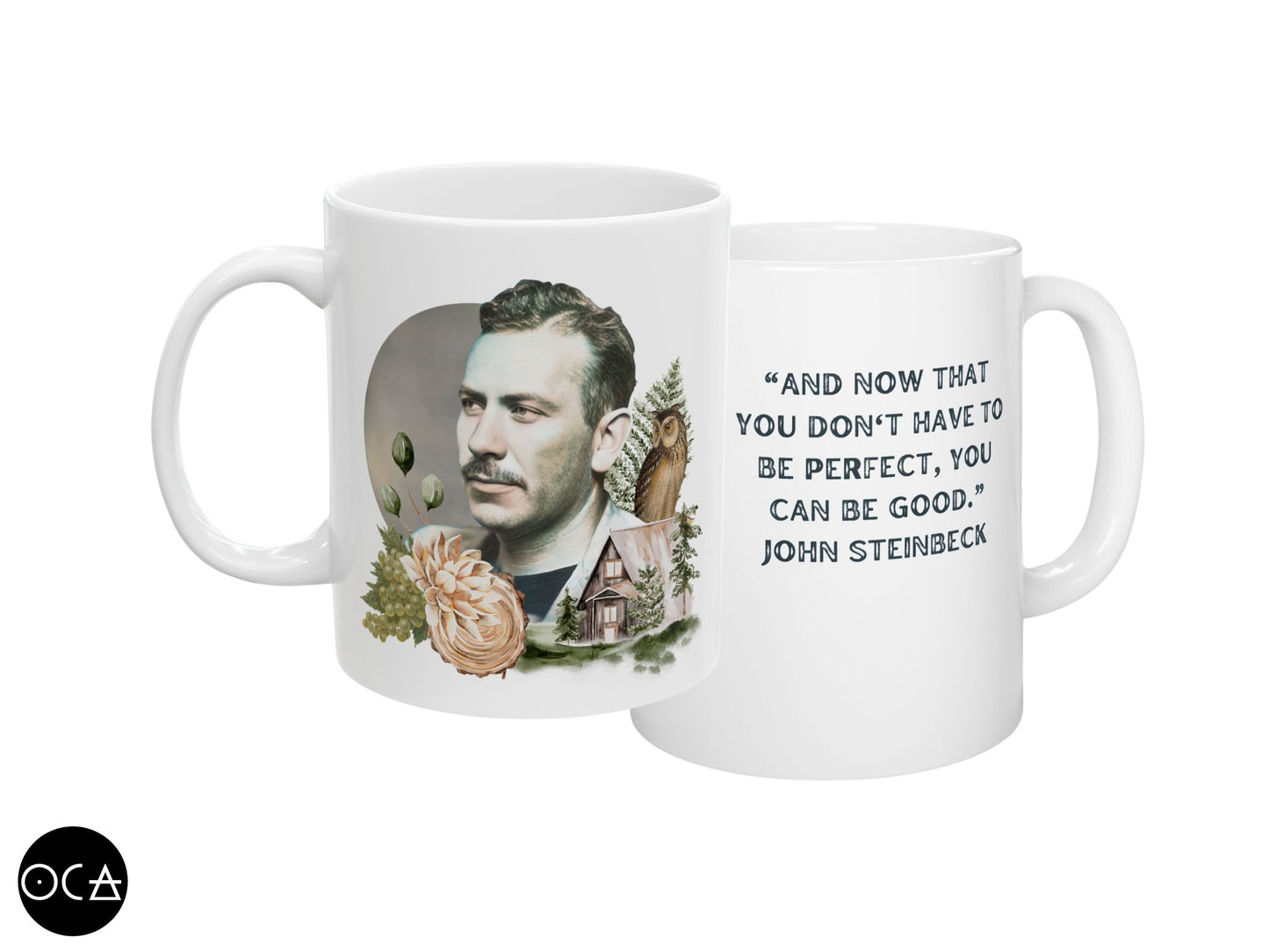 John Steinbeck Collage Mug (Doublesided)