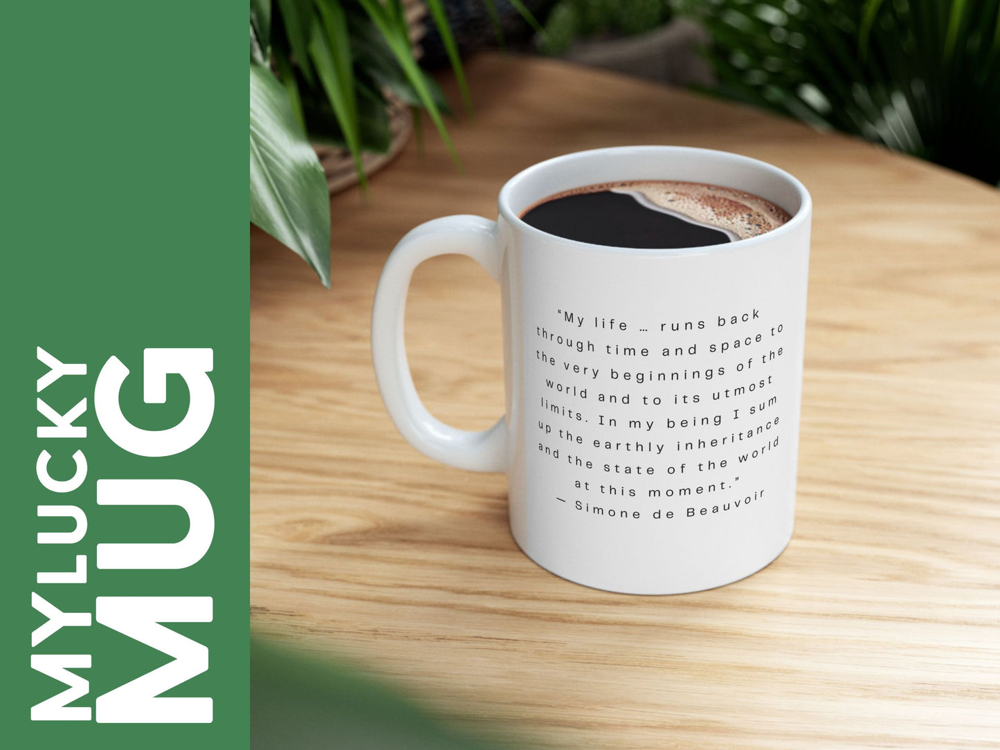 Simone de Beauvoir Mug (Doublesided/Quote Mug)