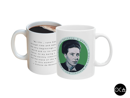 Simone de Beauvoir Mug (Doublesided/Quote Mug)