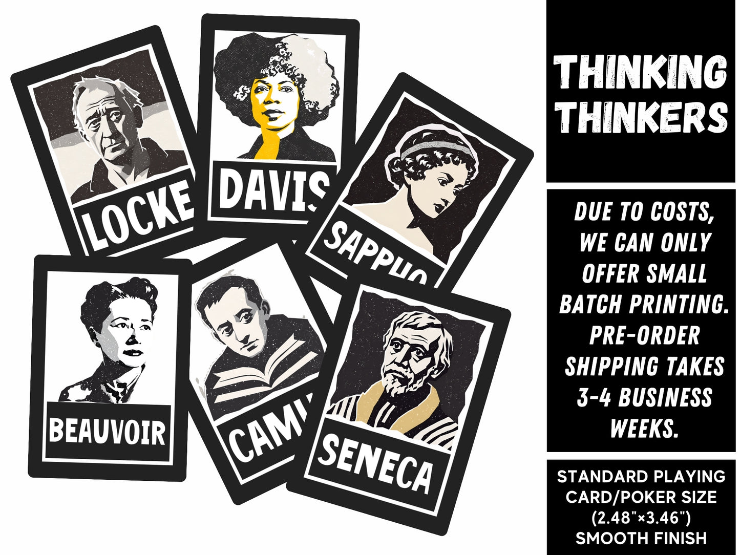 Thinking Thinkers Philosopher Cards Gift Set (Pre-order) Original Collage/Vintage Design